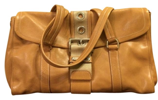 Prada Camel Leather Shoulder Bag