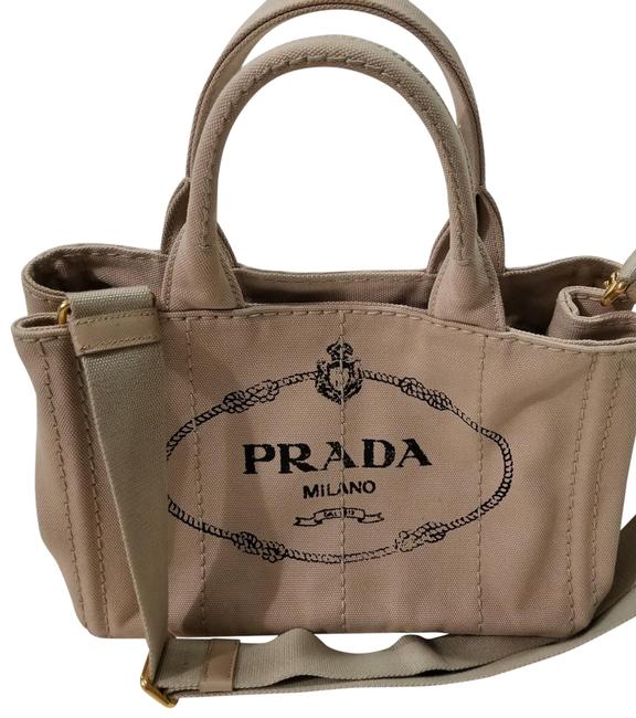 Prada Canapa Pm Canvas Shoulder Bag