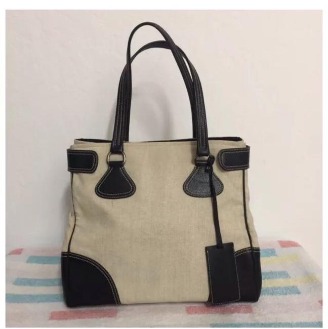Prada Canvas and Leather Retail Shoulder Bag