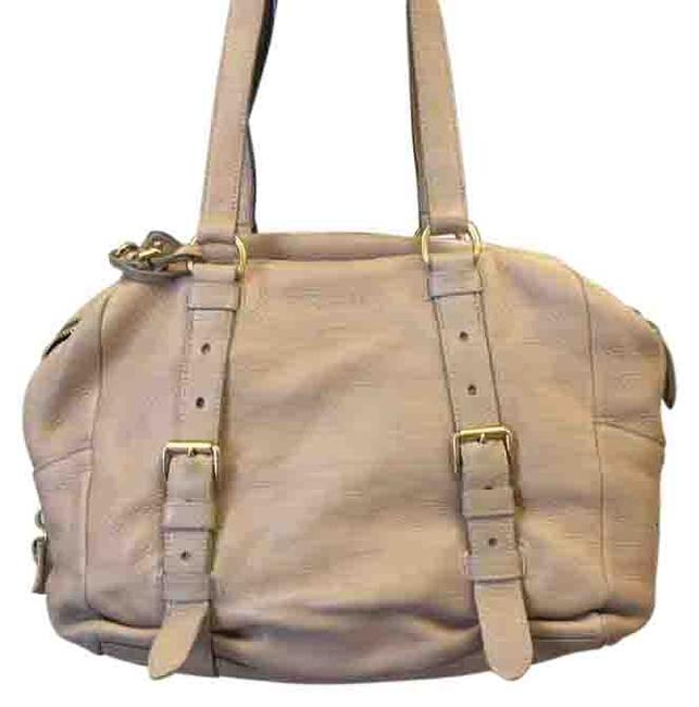 Prada Cervo Folding Beige Deerskin Leather Shoulder Bag