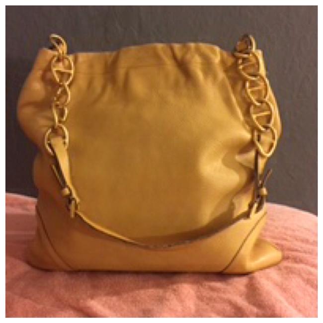 Prada Chain Beige Leather Shoulder Bag