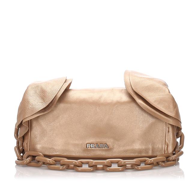 Prada Chain Brown Leather Shoulder Bag