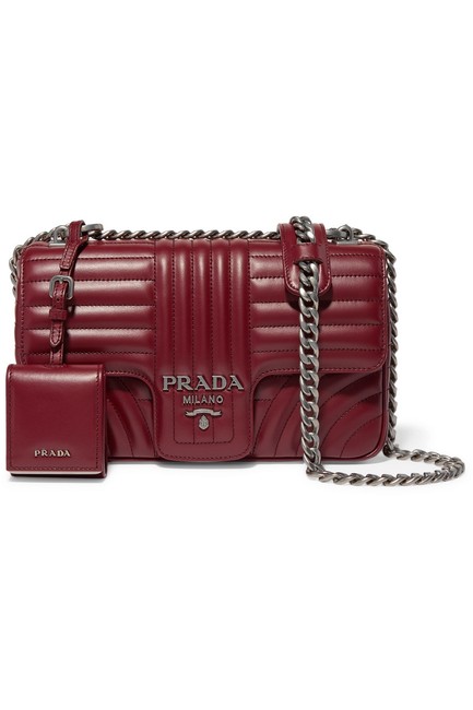 Prada Chain Diagramme Medium Quilted Leather Shoulder Bag