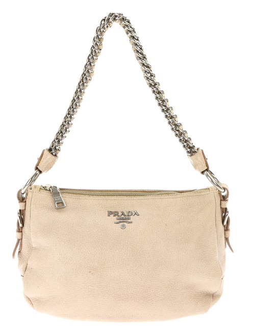Prada Chain East west Pink Leather Shoulder Bag