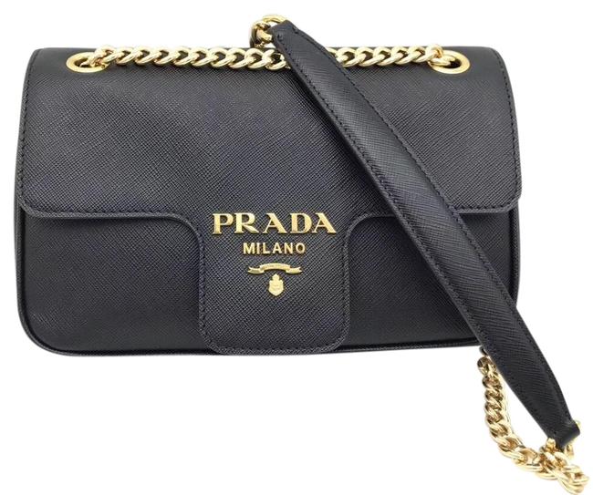 Prada Chain Nwot Black Leather Shoulder Bag