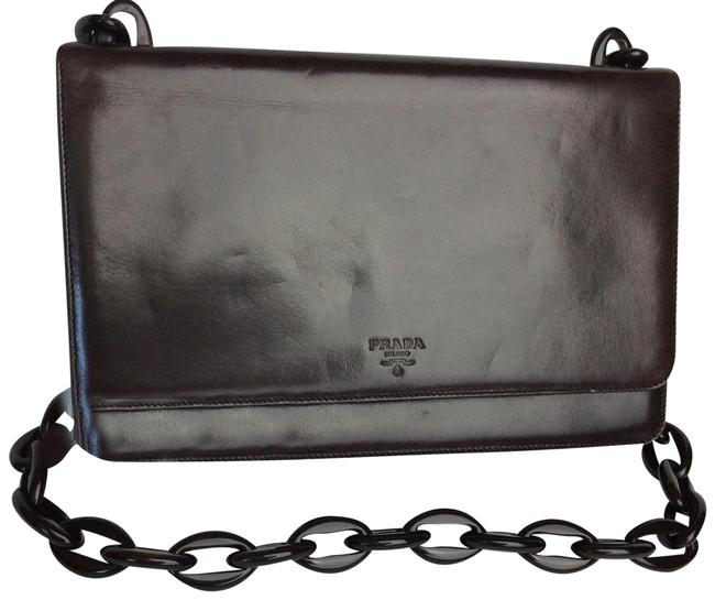 Prada Chocolat Brown Leather Shoulder Bag