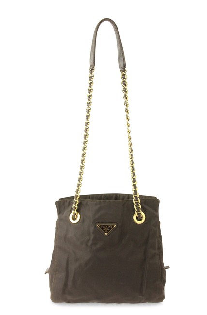 Prada Chocolate Tessuto Brown Nylon Shoulder Bag