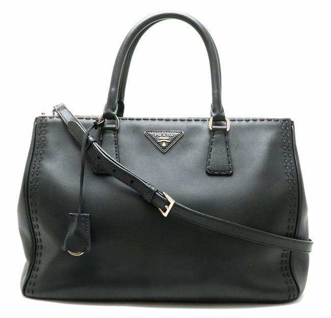 Prada City Calf Handbag 2way Leather Bn2274 Black  Nero Shoulder Bag