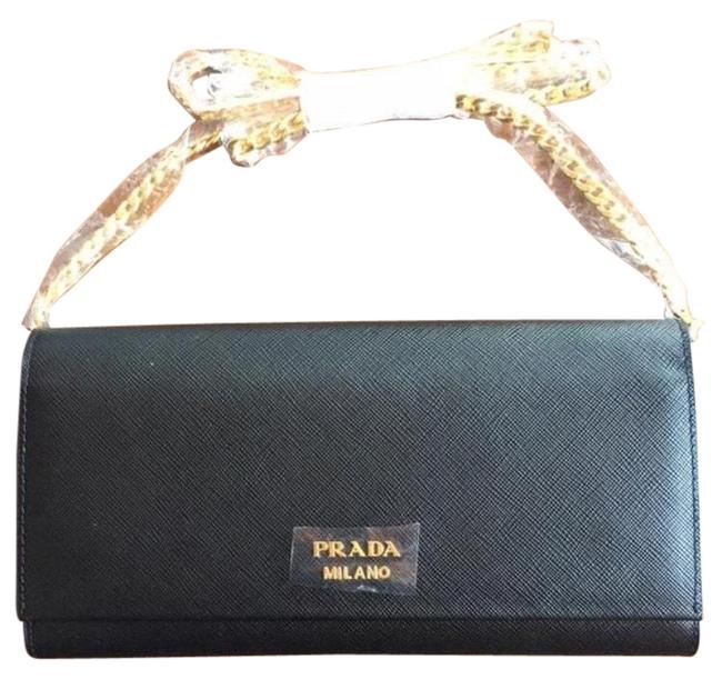 Prada Clutch Bibliotheque Chain Shoulder Bag