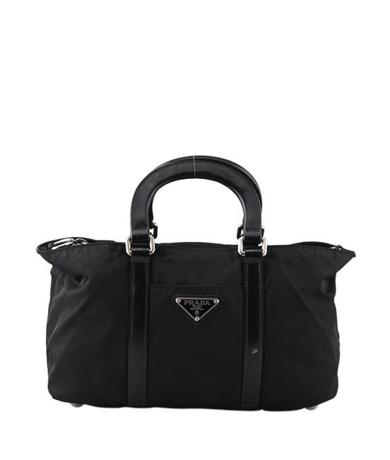 Prada Convertible Black Nylon Shoulder Bag