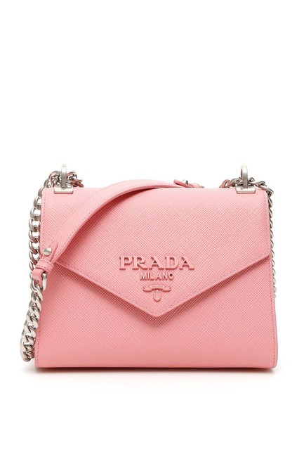 Prada Cr New Monochrome Pink Leather Shoulder Bag