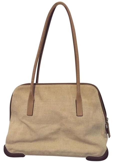 Prada Cream Brown Shoulder Bag