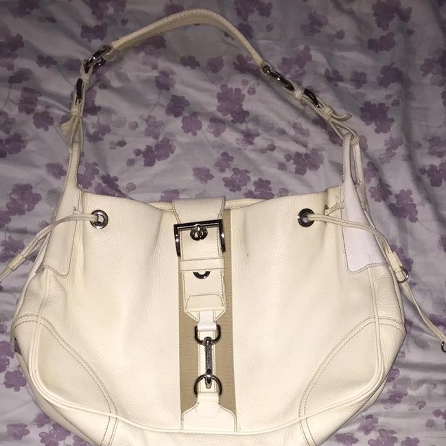 Prada Creme Leather Shoulder Bag