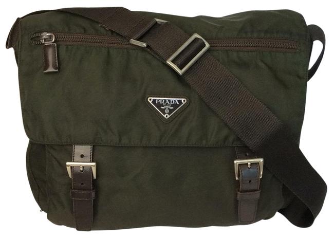 Prada Messenger Cross Body OliveGreen Nylon Shoulder Bag