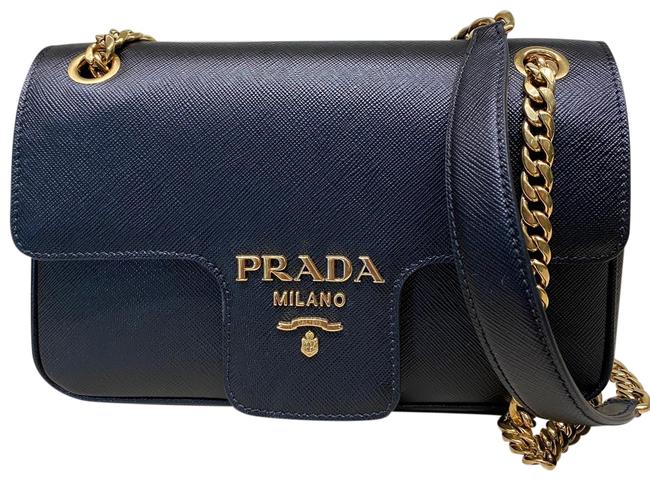 Prada Crossbody Leather On Chain Black Shoulder Bag
