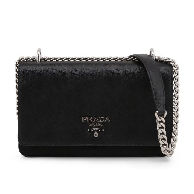 Prada Crossbody Lux New Saffiano 1bd009 Black Leather Shoulder Bag