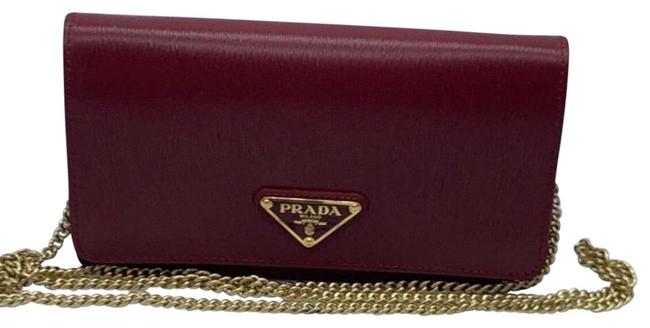 Prada Crossbody Mini Bandoliera Red Leather Shoulder Bag
