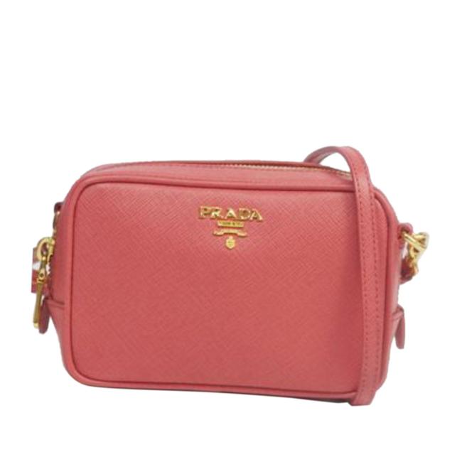 Prada Crossbody Saffiano Pink Leather Shoulder Bag