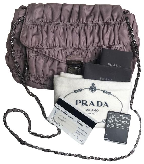 Prada Crossbody Tessuto Gaufre Pink Lampone Nylon Shoulder Bag