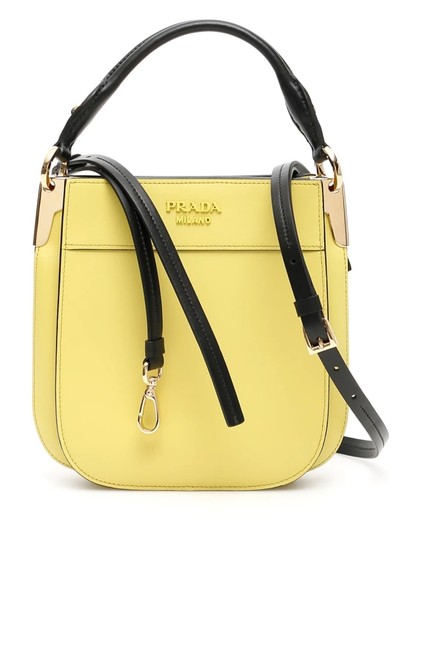 Prada Ct New Margit Yellow Leather Shoulder Bag