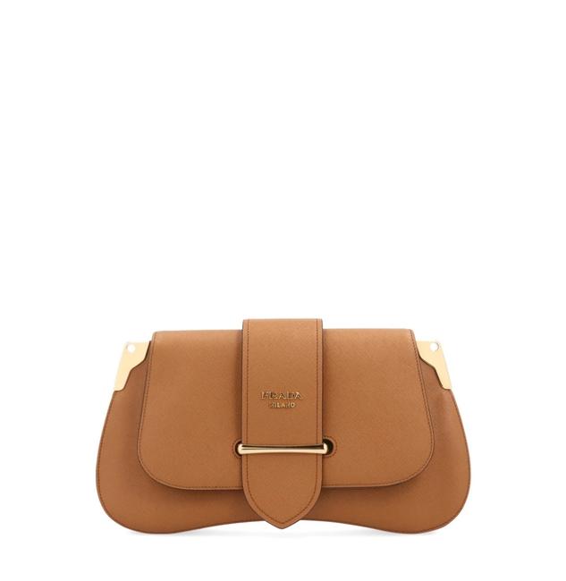 Prada Ct New Sidonie Brown Leather Shoulder Bag