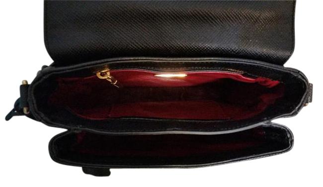 Prada Mini Cuir Saffiano Leather Mini Bt0965 2a4a f0002 Black Shoulder Bag