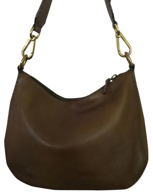 Prada Daino Vitello Brown Leather Shoulder Bag