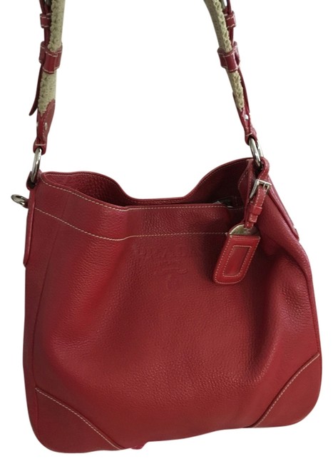 Prada Daino Vitello Red Learher Shoulder Bag