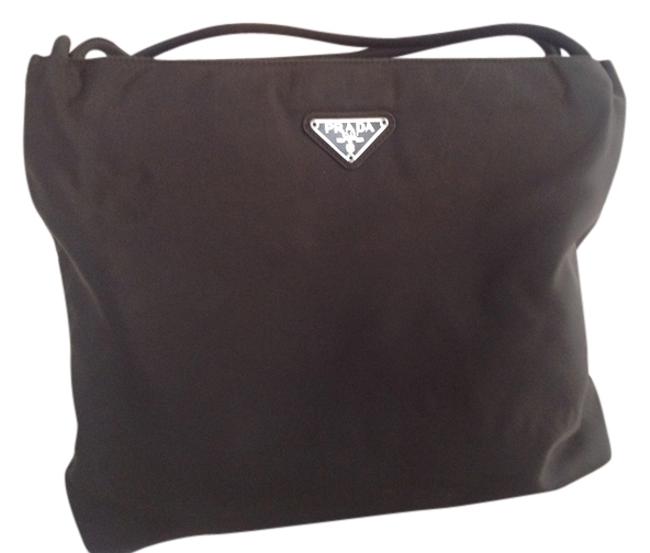 Prada Dark Green Nylon Shoulder Bag