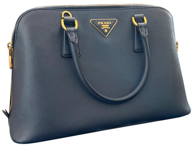 Prada Dark Navy Famous Saffiano Leather Shoulder Bag