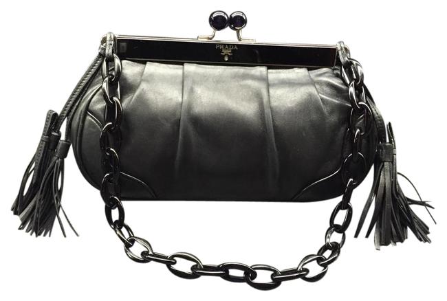 Prada Deerskin Logo Shoulder Bag
