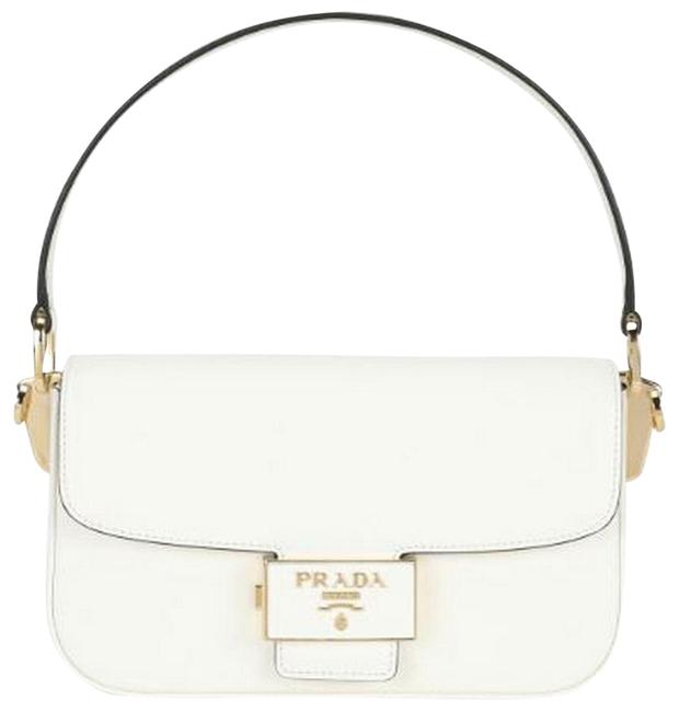 Prada Df Ensemble White Leather Shoulder Bag