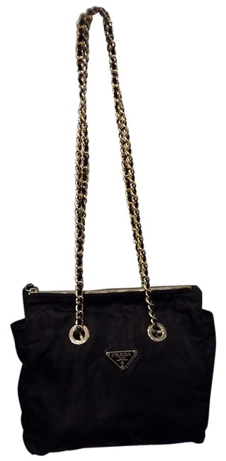 Prada Diamond Stitch Black Tessuto Nylon Shoulder Bag