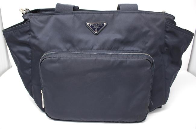 Prada Diaper Navy Blue Nylon Shoulder Bag