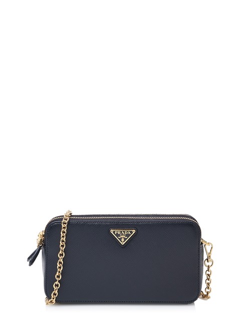 Prada Elegant Nwt#56975 Black Leather Shoulder Bag