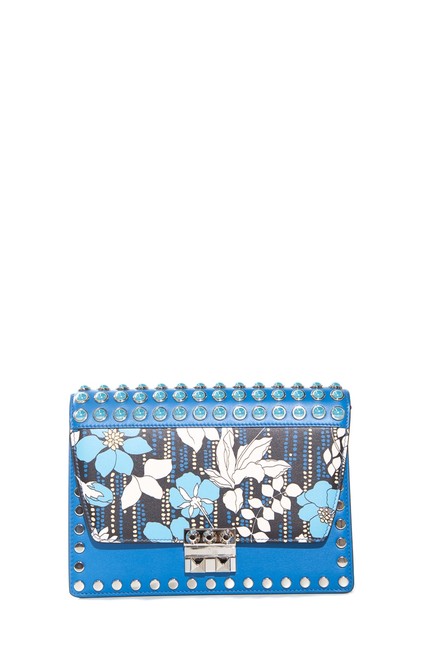 Prada Elektra Leather Blue Shoulder Bag