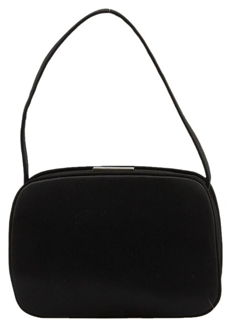 Prada Evening 73254 Black Satin Shoulder Bag