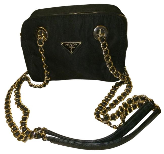 Prada Evening Black Nylon Shoulder Bag