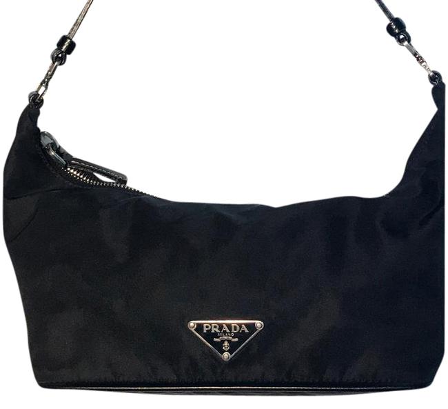 Prada Evening Black Tessuto Parachute Nylon Shoulder Bag