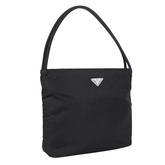 Prada Excellent Condition 8222 Black Nylon Shoulder Bag