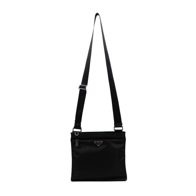 Prada Fabric Adjustable Strap Black Nylon Shoulder Bag