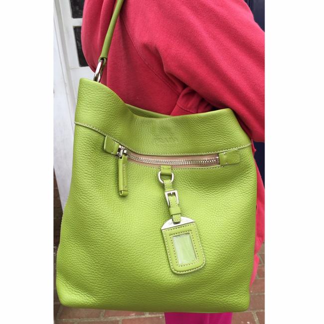Prada Green Leather Shoulder Bag