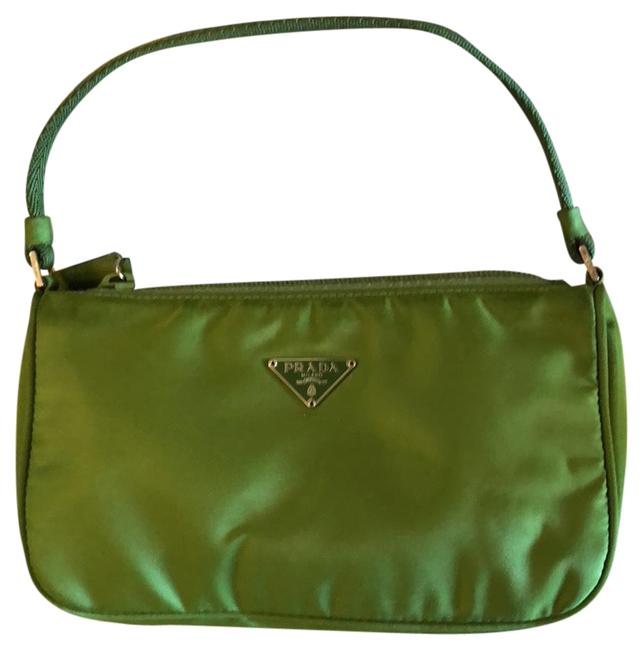 Prada Green Nylon Shoulder Bag