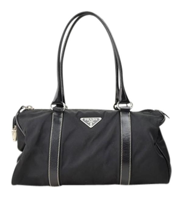 Prada Hand Black Nylon Shoulder Bag