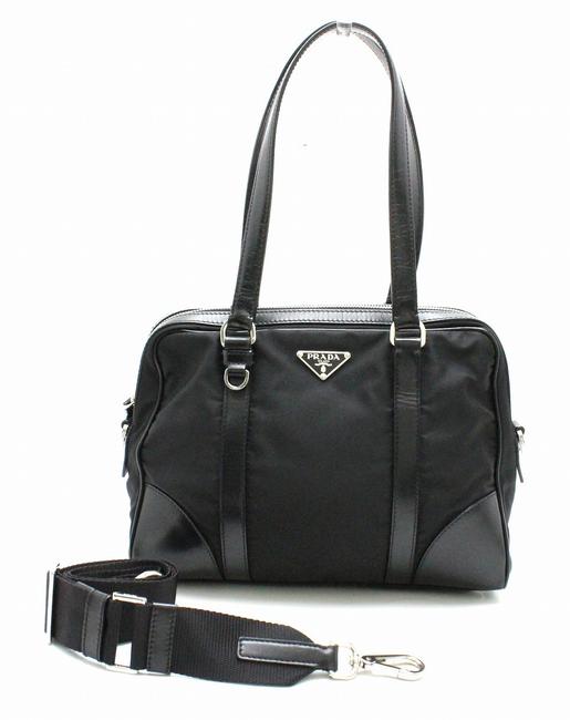 Prada Handbag 2way Nero Br2908 Black Nylon  Leather Shoulder Bag