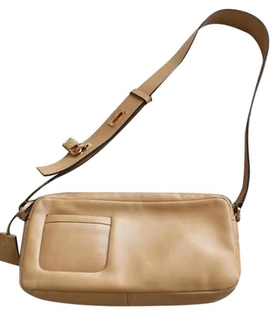 Prada Handbag Beige Leather Shoulder Bag