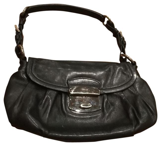 Prada Handbag Black Lambskin Leather Shoulder Bag