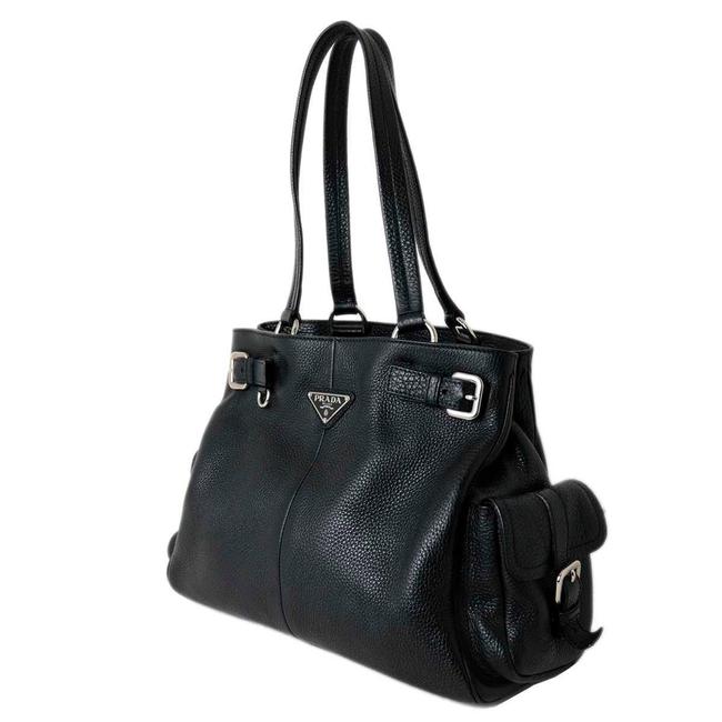 Prada Handbag Br3236 Black Leather Shoulder Bag
