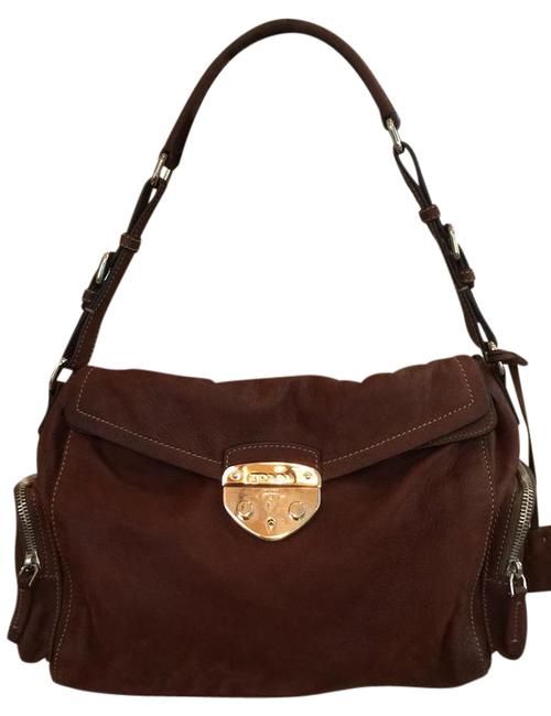 Prada Handbag Brown Leather Shoulder Bag