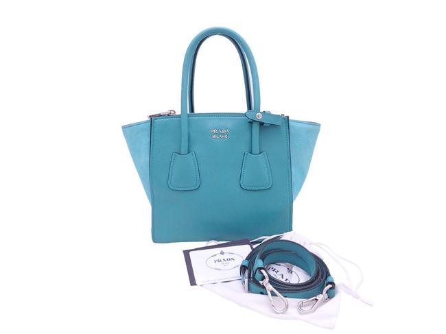 Prada Handbag Logo Giada 1ba025 E39952 Leather  Suede Shoulder Bag